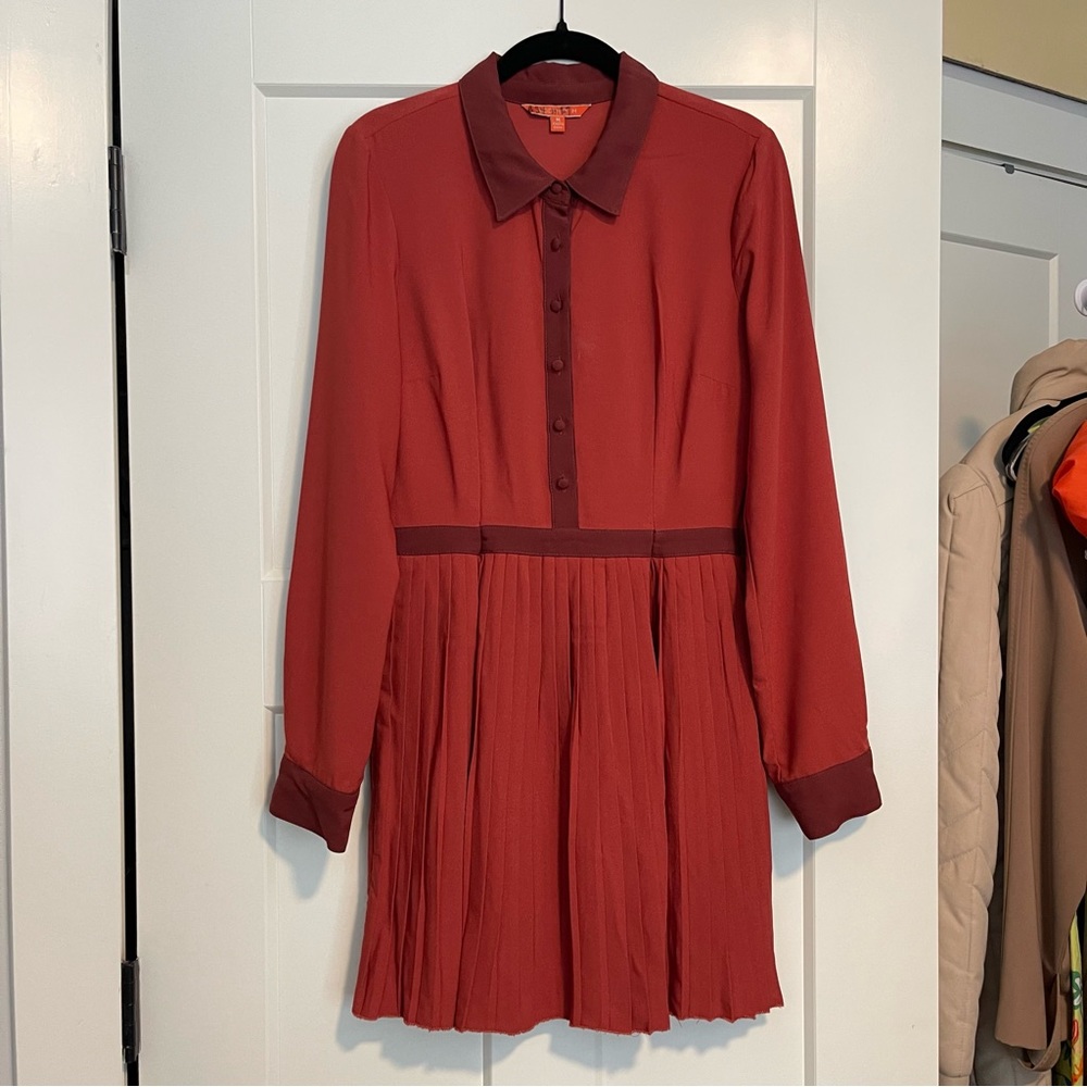 SOLD ModCloth pleated collared dress